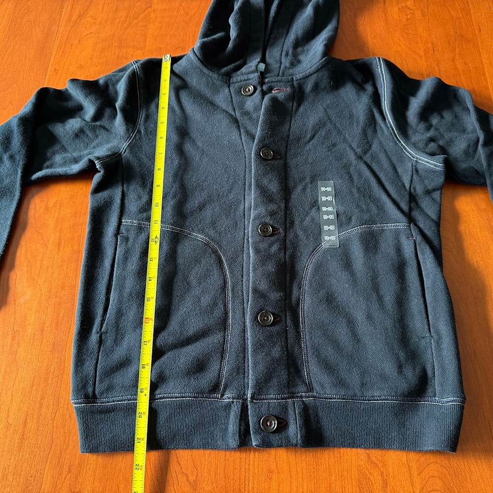 UNIQLO KIDS x Ines de la Fressange | Navy French Terry Button‑Front Hoodie 11‑12 - Picture 8 of 8